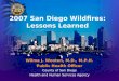 2007 San Diego Wildfires: Lessons Learned