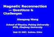 Magnetic Reconnection — Questions & Challenges