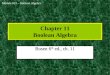 Chapter 11 Boolean Algebra