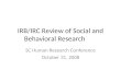 IRB/IRC Review of Social and Behavioral Research