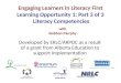 Engaging Learners in Literacy First Learning Opportunity 1: Part 3 of 3  Literacy Competencies