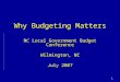 Why Budgeting Matters