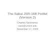 The Sakai JSR-168 Portlet (Version 2)
