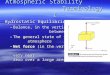 Atmospheric Stability                      Terminology I