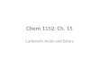 Chem 1152: Ch. 15