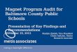 Magnet Program Audit for  Baltimore County Public Schools