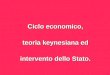 Ciclo economico, teoria keynesiana ed intervento dello Stato
