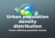 Urban population density distribution
