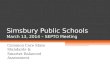 Simsbury Public Schools March 13, 2014 – SEPTO Meeting