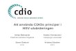 Att använda CDIOs principer i  HSV-utvärderingen