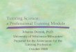 Tutoring Science:  a Professional Training Module