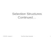 Selection Structures Continued