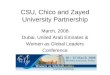 CSU, Chico and Zayed University Partnership