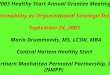 2003 Healthy Start Annual Grantee Meeting  Sustainability as Organizational Strategic Intent