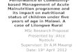 MSc Research  Proposal Presented by :Alice  Nyasulu Supervisor:  Dr  A.M  Mwangi