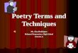Poetry Terms and Techniques