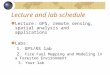Lecture and lab schedule