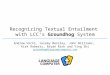 Recognizing Textual Entailment  with LCC’s  Groundhog  System