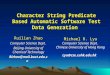 Character String Predicate Based Automatic Software Test Data Generation