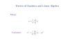 Review of Statistics and Linear Algebra