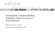 Contracts, responsibility, liability, risks  in Systems development
