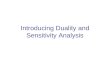 Introducing Duality and Sensitivity Analysis