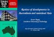 Review of developments in Australasia and mainland Asia
