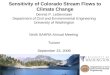Sensitivity of Colorado Stream Flows to Climate Change