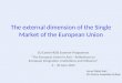 The external dimension of the Single Market of the European Union