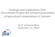 Findings and Implications from  JICA-MARD Project for Enhancing functions