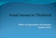 Food losses in Thailand