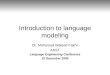 Introduction to language modeling