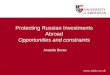 Protecting Russian Investments Abroad Opportunities and constraints