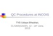 QC Procedures at INCOIS