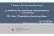 Colloque « En route vers Lisbonne » La diffusion du commerce électronique au Luxembourg