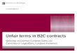 Unfair terms in B2C contracts
