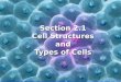 Section 2.1 Cell Structures and Types of Cells