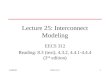 Lecture 25: Interconnect Modeling