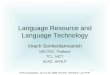 Language Resource and Language Technology