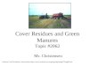 Cover Residues and Green Manures Topic #2062