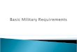 Basic Military Requirements