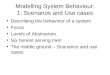Modelling System Behaviour: 1: Scenarios and Use cases