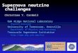 Supernova neutrino challenges