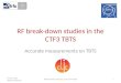 RF break-down studies in the CTF3 TBTS
