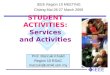 STUDENT ACTIVITIES: Services and Activities