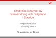 Empiriska analyser av bilanv¤ndning och bil¤gande  i Sverige