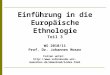 Einführung in die Europäische Ethnologie Teil 3
