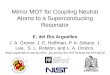 Mirror MOT for Coupling Neutral Atoms to a Superconducting Resonator