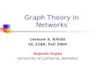 Graph Theory in Networks