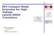 EKV Compact Model Extension for High-Voltage  Lateral DMOS Transistors